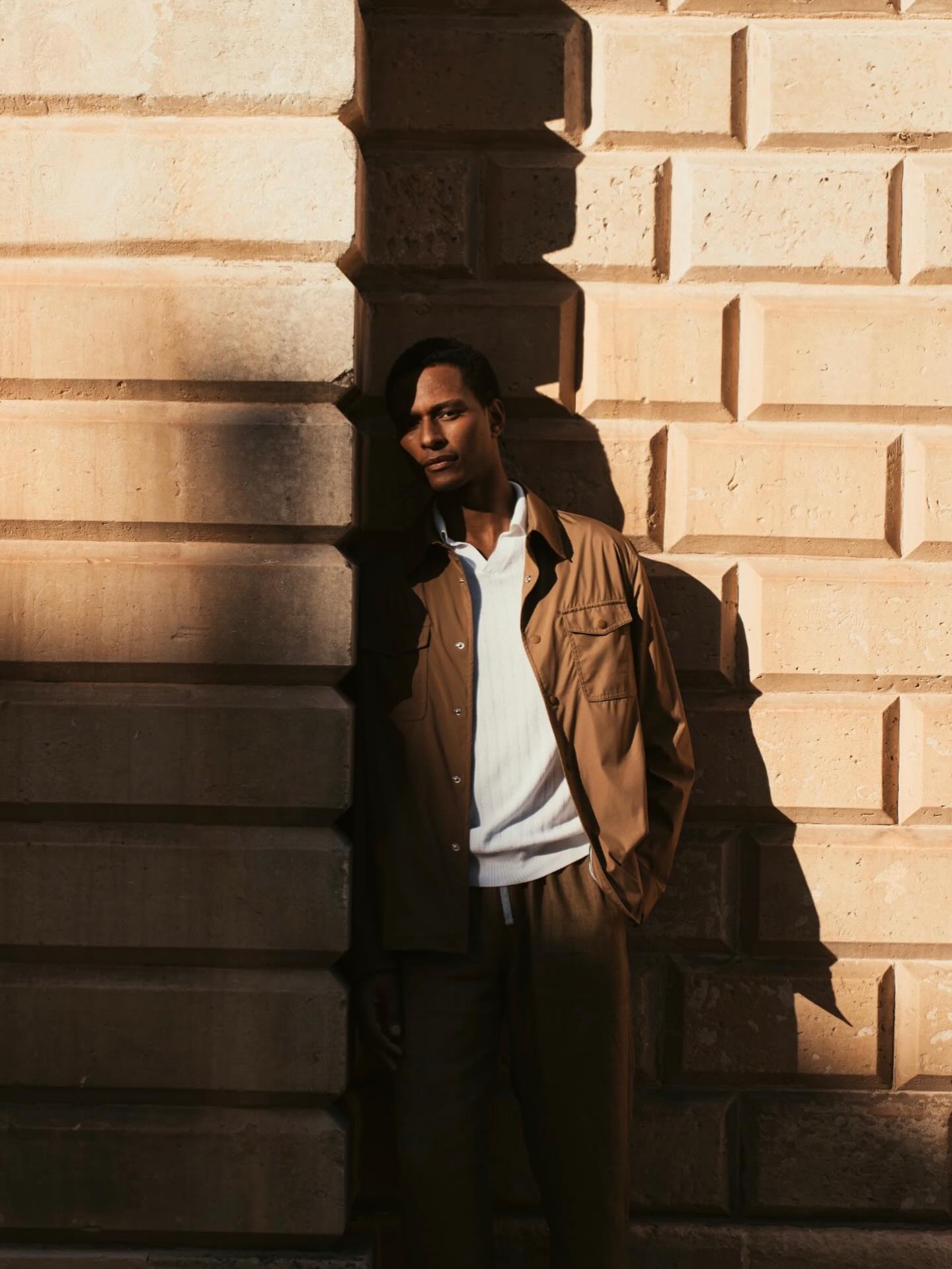 Warm stone menswear editorial